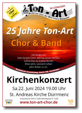 Kirchenkonzert 25 Jahre Ton-Art