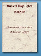 Musical Highlights 18.11.2017   Pressebericht aus dem Mhlacker Tagblatt