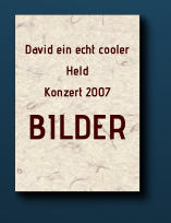 David ein echt cooler Held Konzert 2007 BILDER